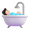 person taking bath